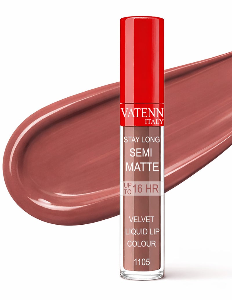 فاتن إيطاليا Stay Long Semi Matte Velvet Liquid lip color 1105 - Image 1